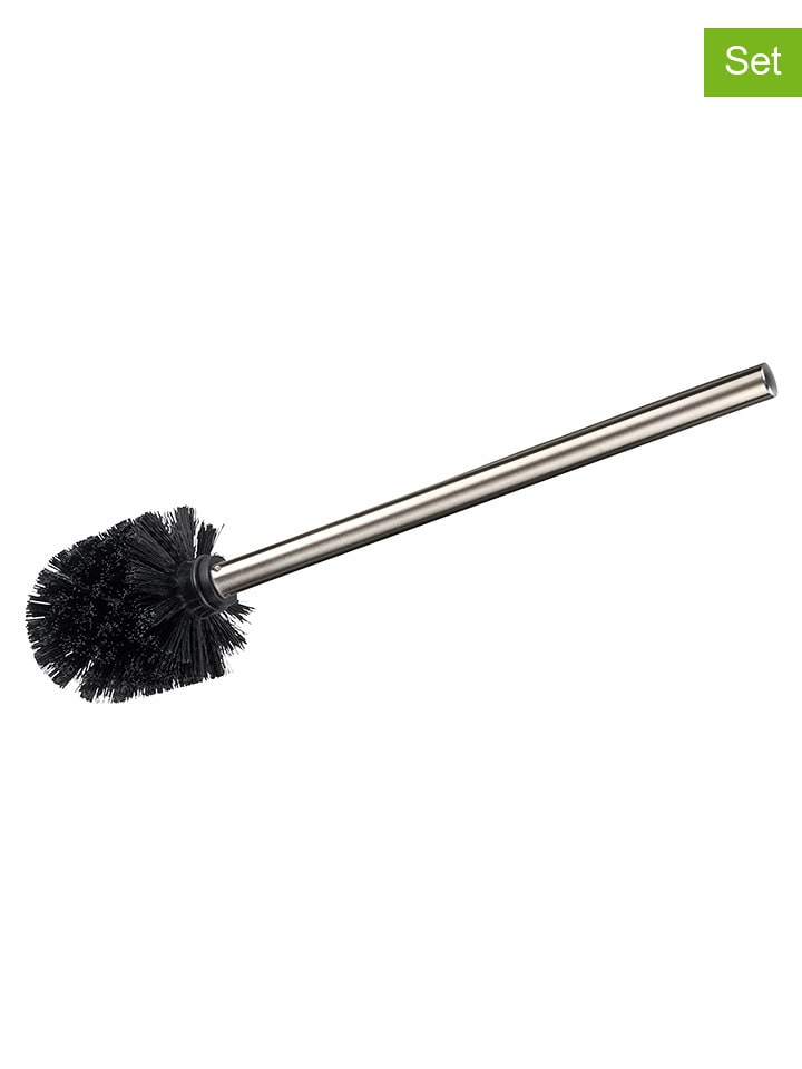 Wenko 2er-Set: WC-Bürsten in Schwarz/ Silber - (L)35 cm günstig kaufen onesize
