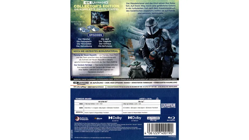 The Mandalorian - Staffel 2 - Steelbook - Limited Edition  (2 4K Ultra HD)  (+ 2 Blu-rays)