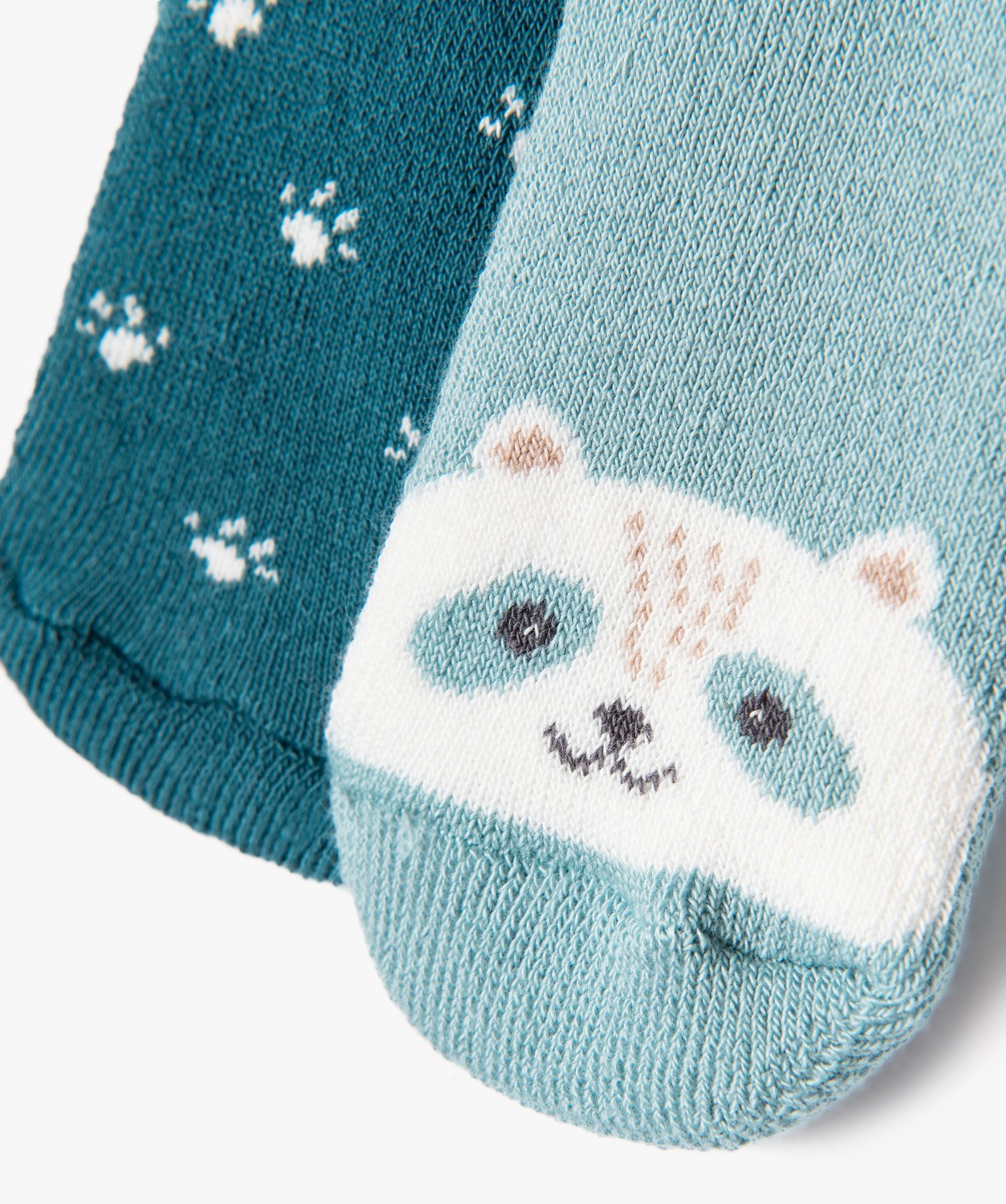 Chaussettes en maille bouclette imprimée bébé Garçon (lo... bleu | GEMO