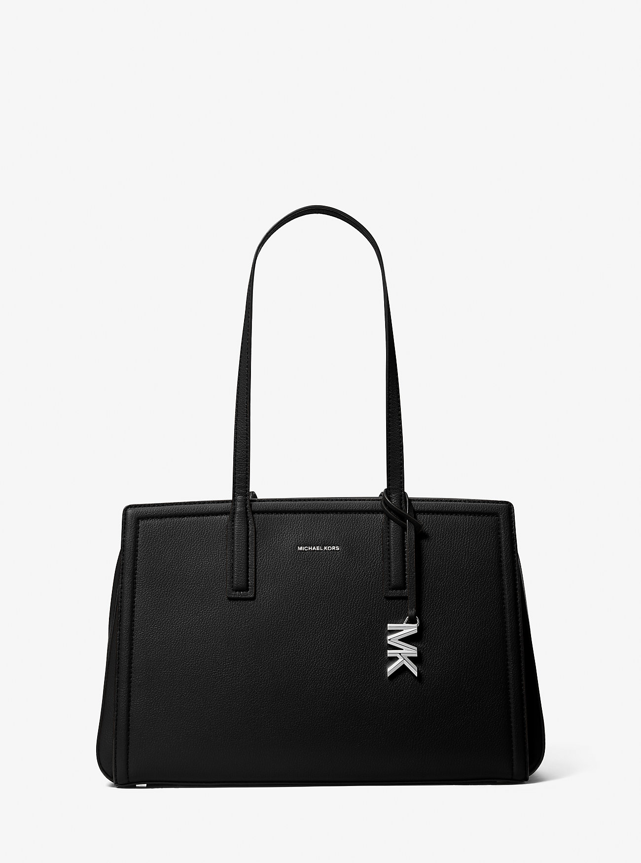 Laila Medium Pebbled Leather Tote Bag - SVART