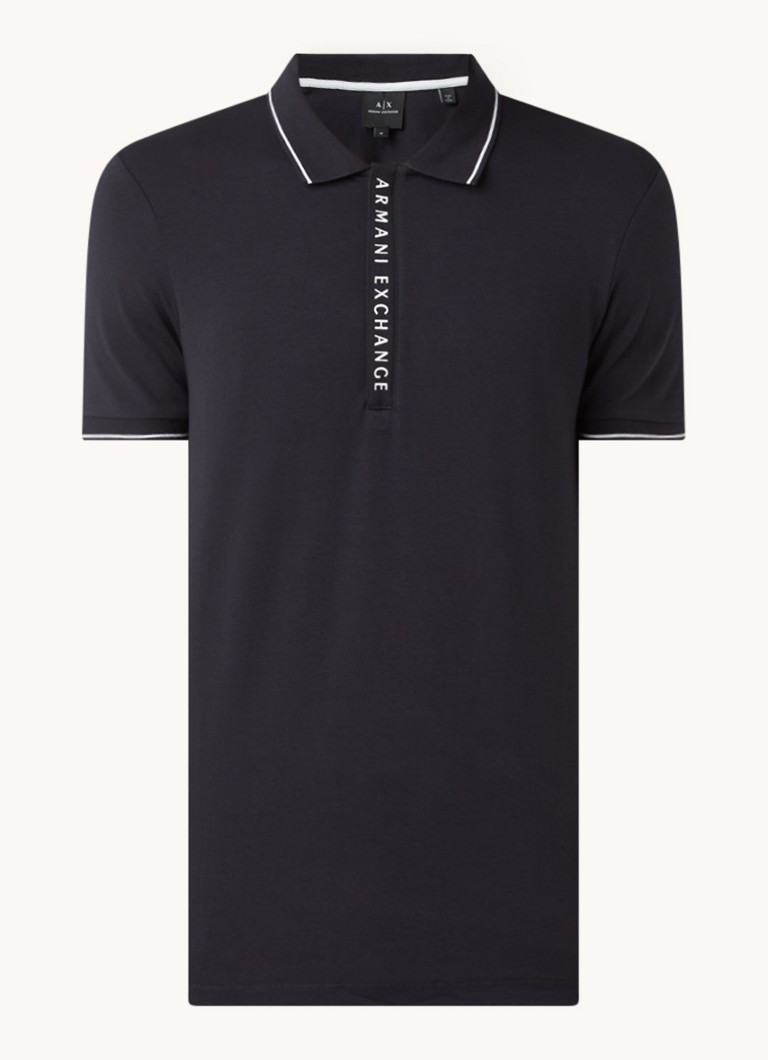 Armani Exchange Regular fit polo with half zip