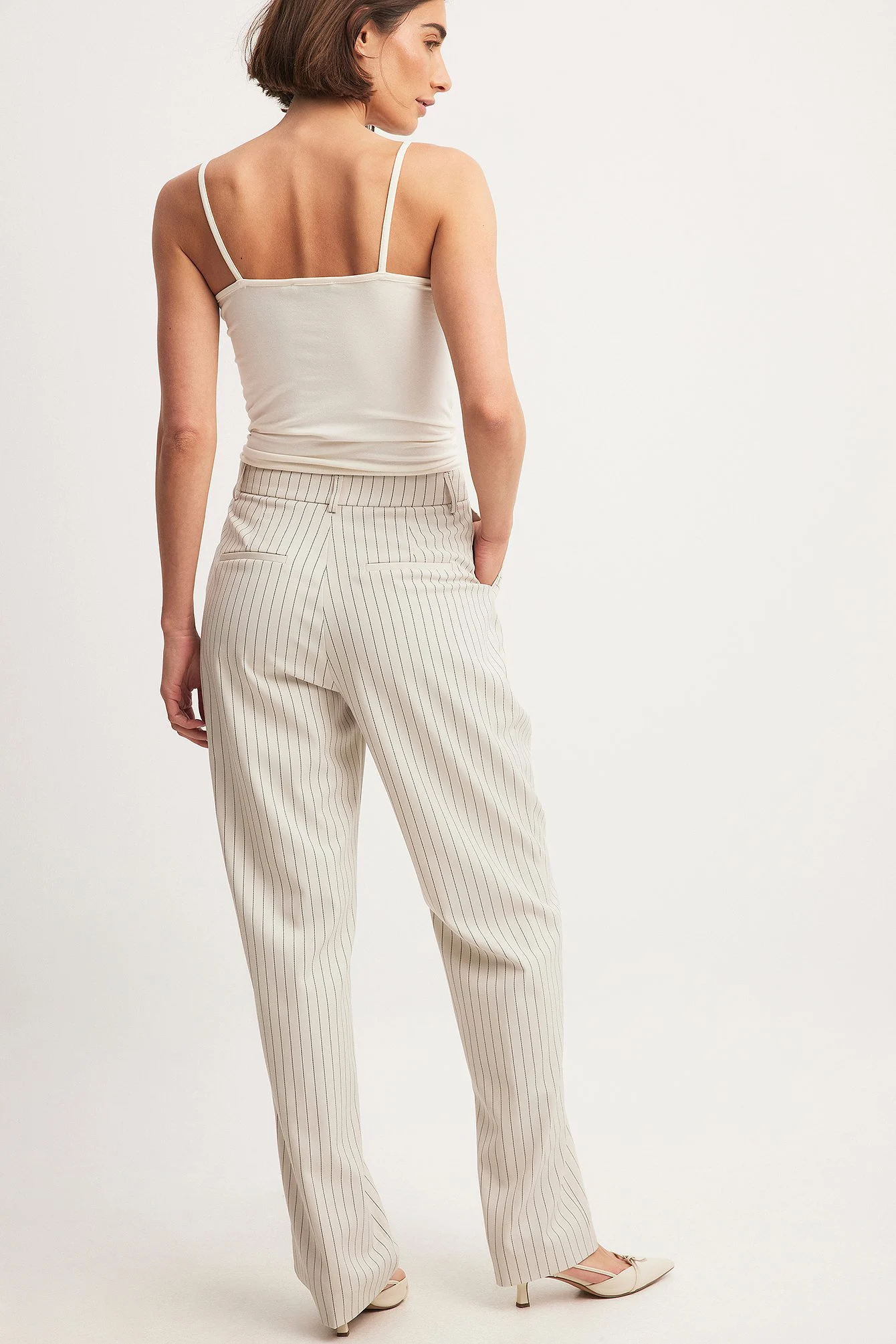 Pinstriped Suit Pants