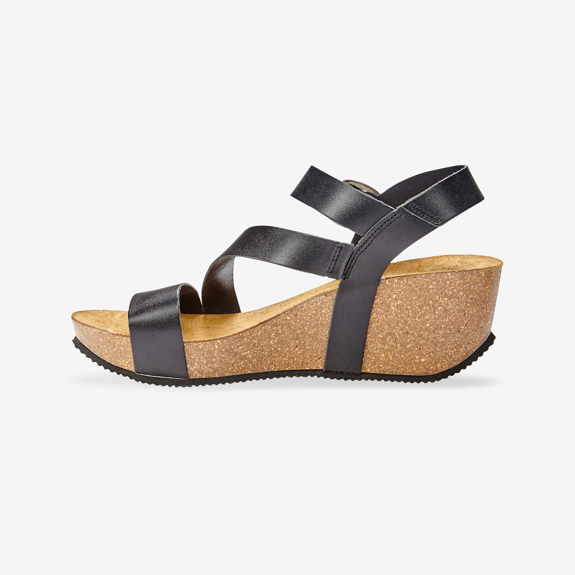 Sandales compensées cuir semelle liège