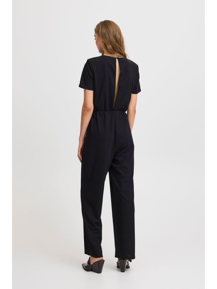 ICHI Overall IXMILA SS JU 20123122 modischer Kurzarm-Overall in Schwarz günstig kaufen
