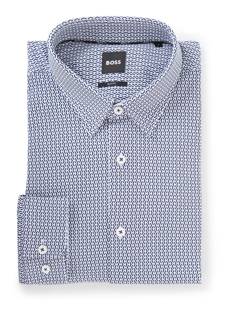 Cămașă HUGO BOSS P-Roan Slim Fit cu imprimeu