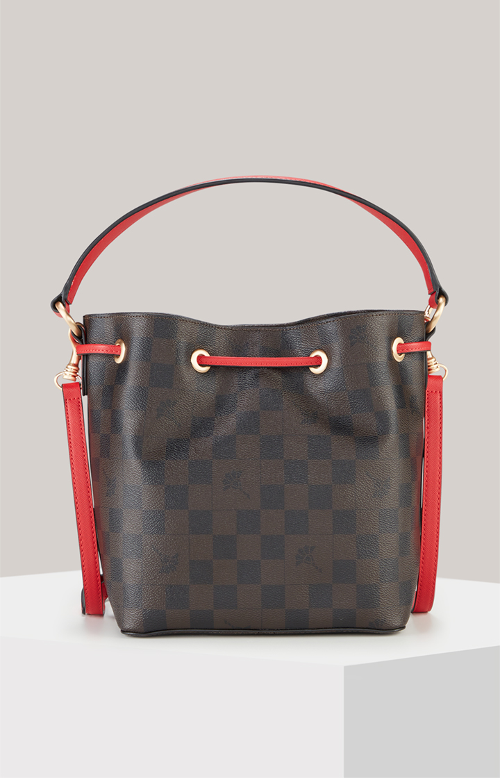 Bucket-Bag Piazza Edition Franziska in Braun/Schwarz