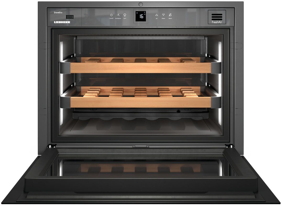 Liebherr Einbauweinkühlschrank WKEgb 582 GrandCru, für 18 Standardflaschen á 0,75l,FreshAir Aktivkohlefilter, Kindersicherung