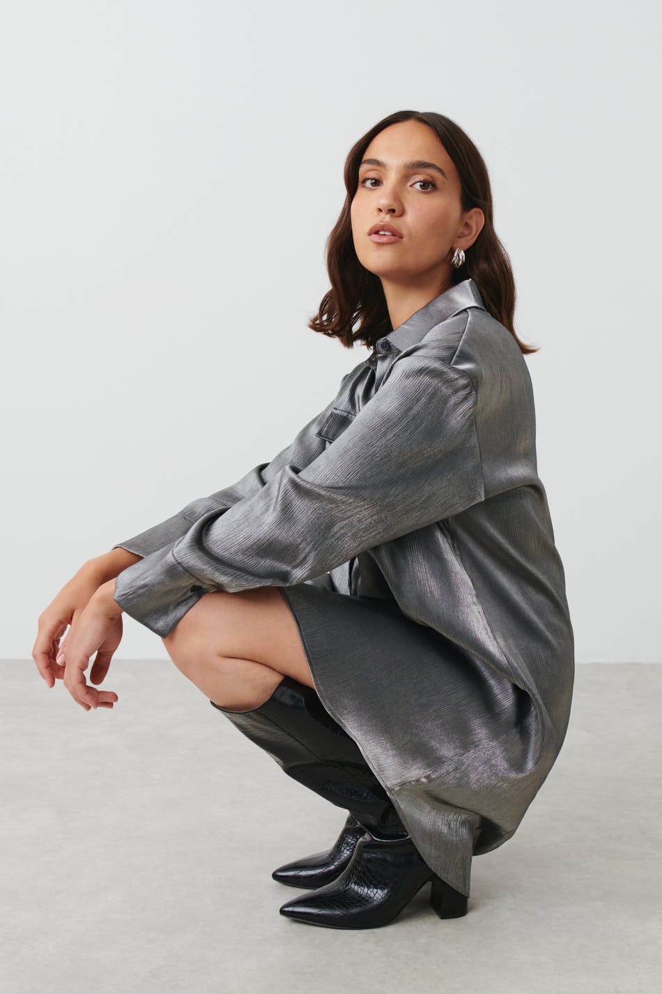 Oversize shirt dress