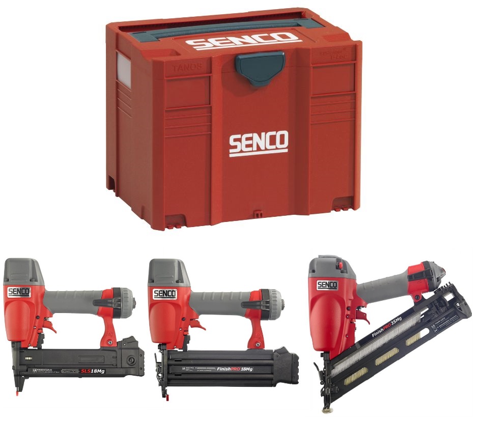Ensemble d'agrafeuses Senco 3PR2012N à 3 compartiments pour Systainer FinishPro35 + FinishPro18 + SLS18