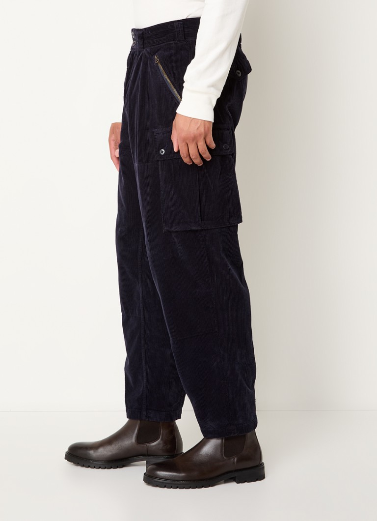 Ralph Lauren Tapered fit corduroy trousers with zip pockets