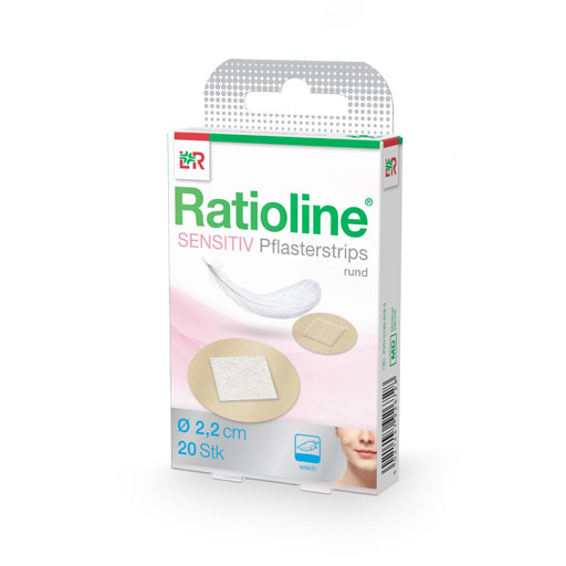RATIOLINE sensitive Pflasterstrips rund  20 St  Pflaster