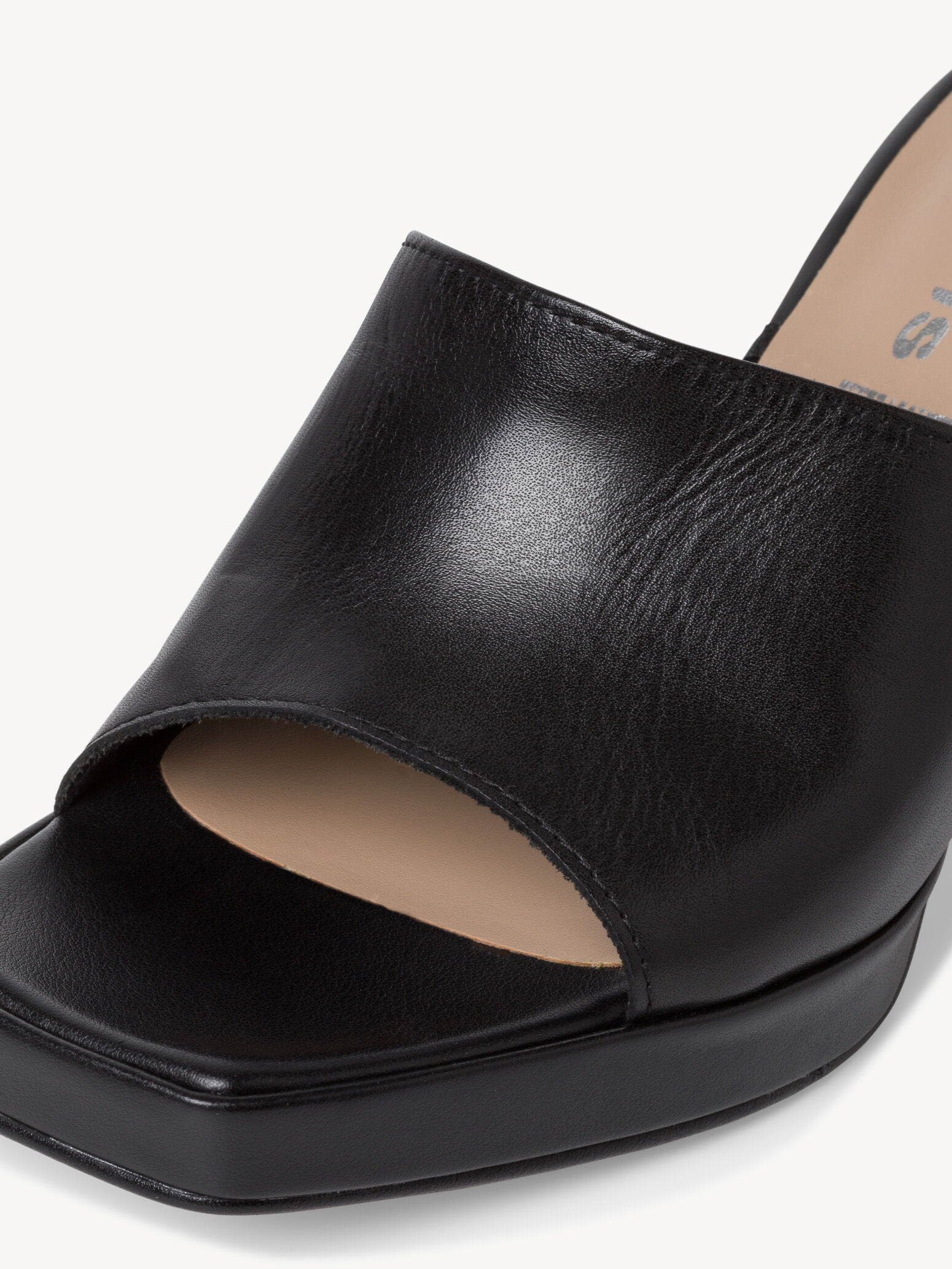 Mule en cuir - noir