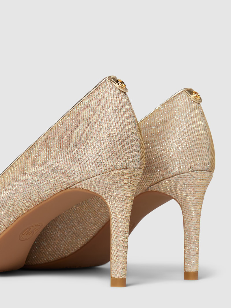 Pumps mit Effektgarn Modell 'ALINA' in gold