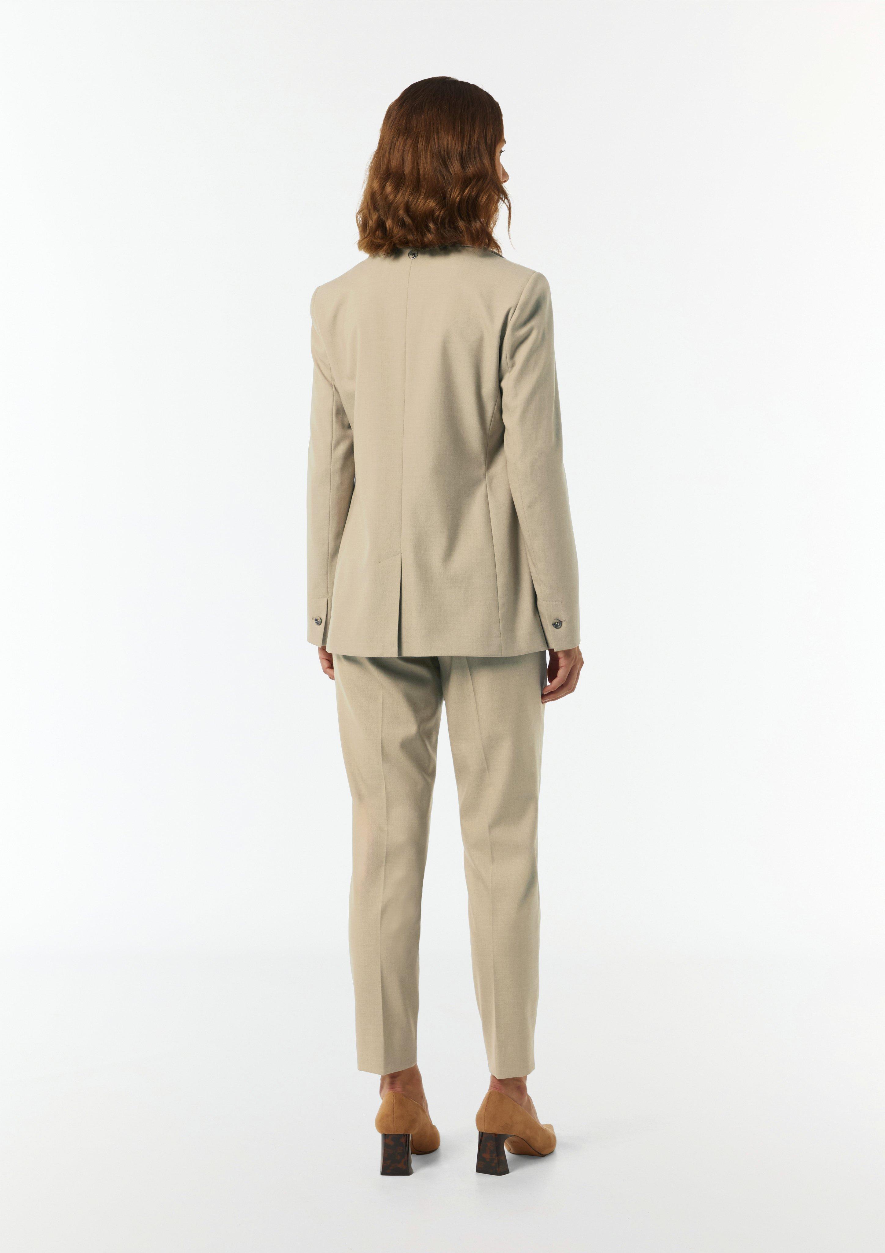 Antaillierter Blazer mit Logo-Detail - sandfarben