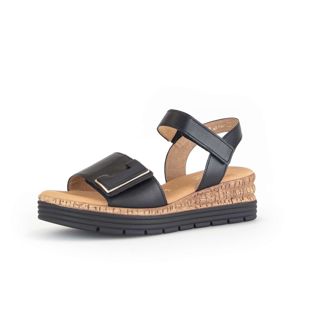 Gabor comfort Keilsandalette schwarz