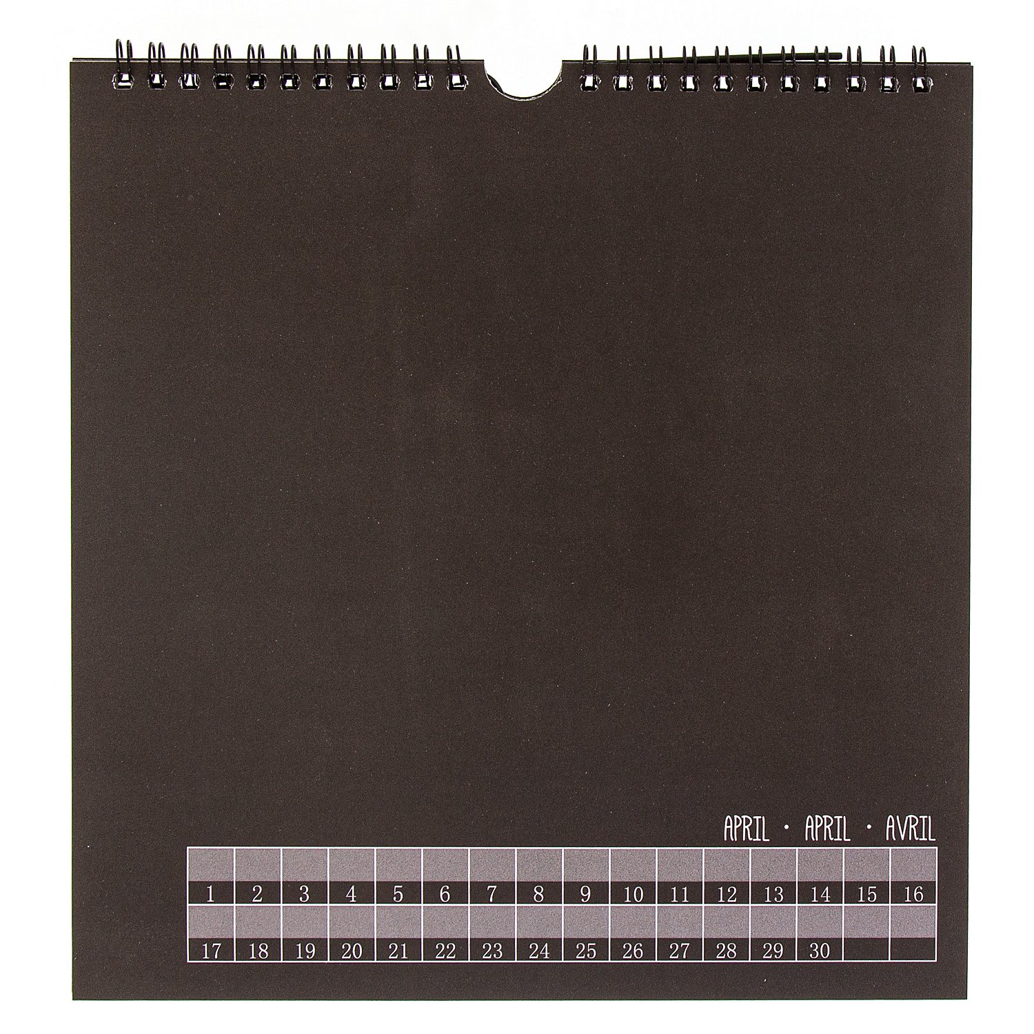 buttinette Bastel-Dauerkalender, schwarz, 23 x 24 cm
