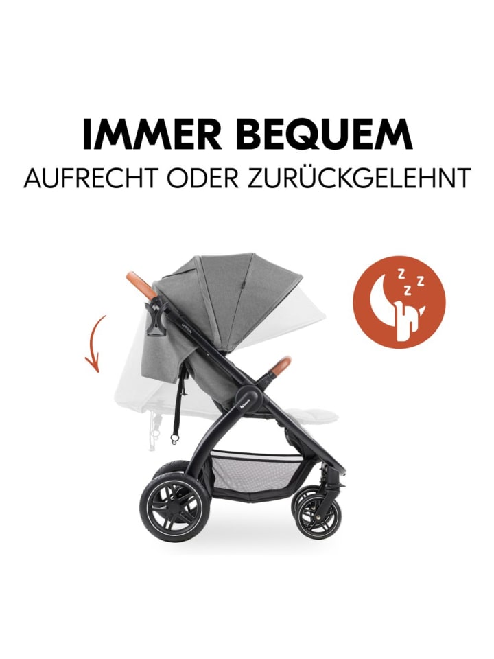 Hauck Buggy & Sportwagen UpTown Black (mit Liegefunktion, in grau günstig kaufen onesize