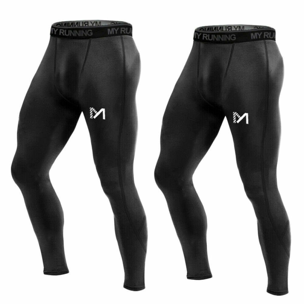 MEETYOO Funktionstights Herren Laufhose Leggins (Funktionshose Sporthosen, Sport Fitness Tights) Gym Running Fitness Kompressions Hose
