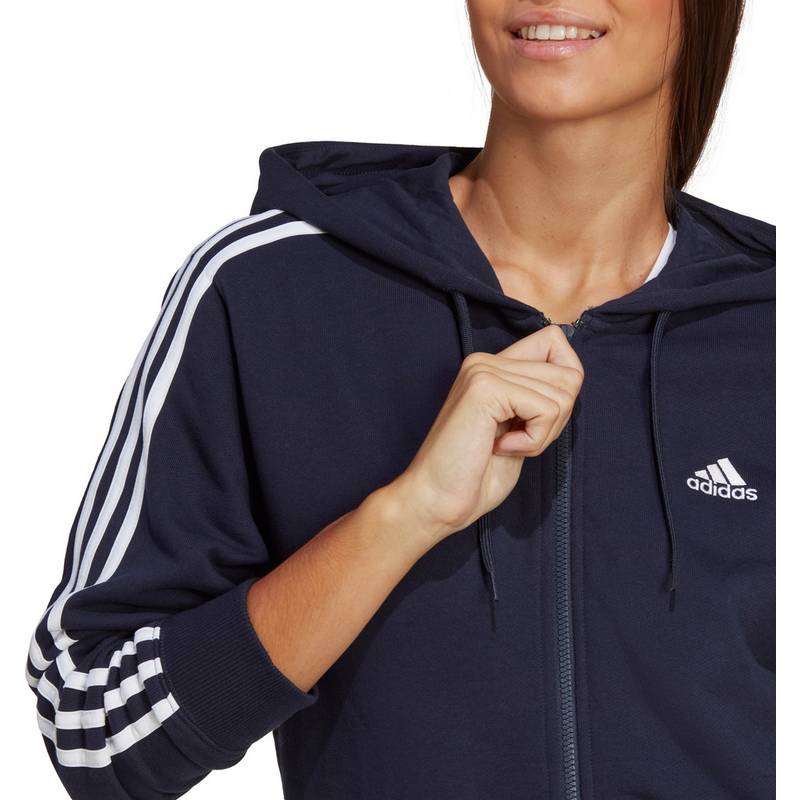 adidas ESSENTIALS 3-STREIFEN FRENCH TERRY Kapuzenjacke Damen