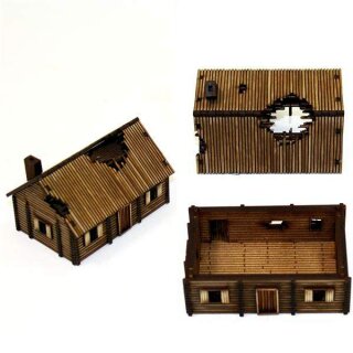 15mm Damaged Timber Log Village