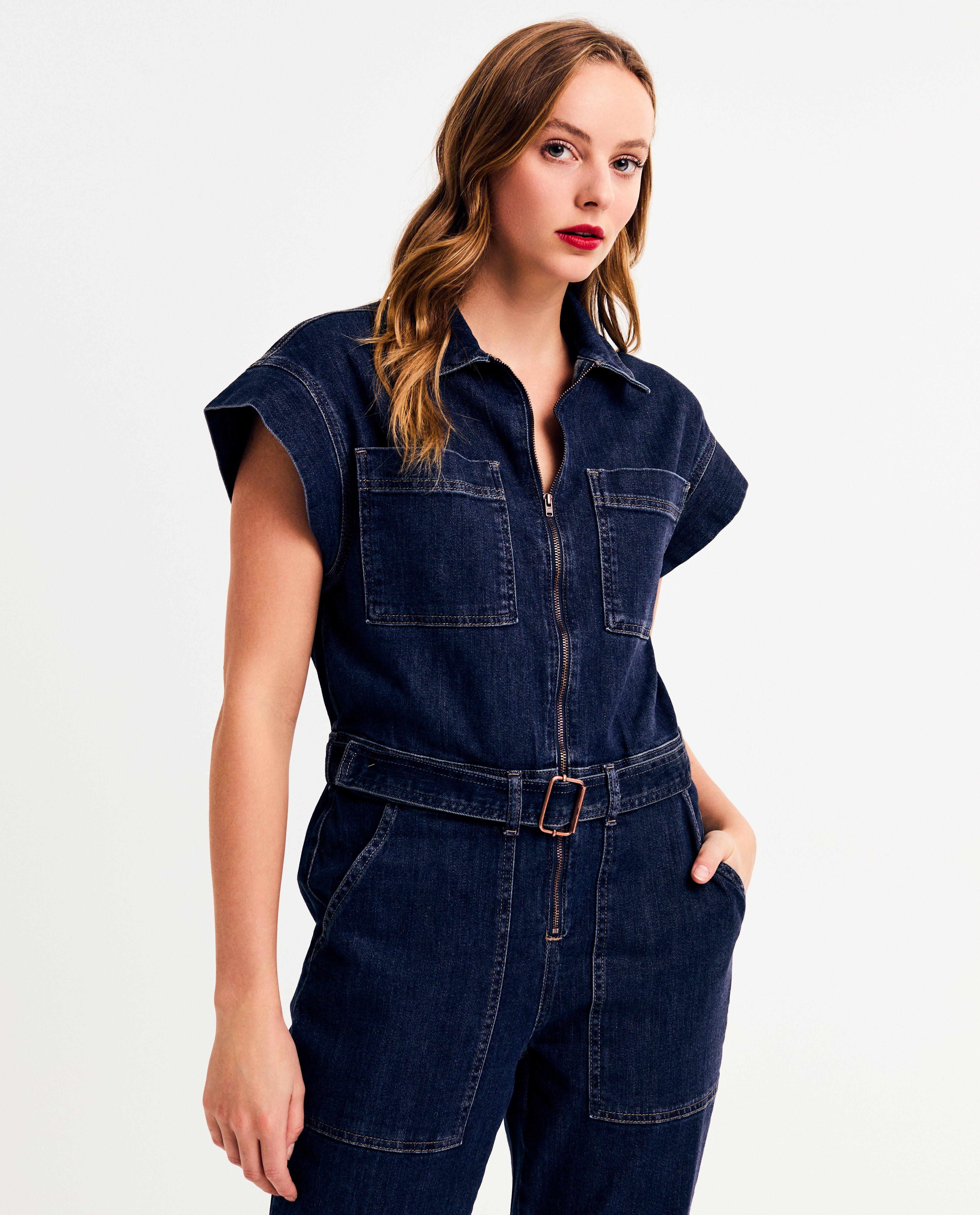 Sora sötétkék farmer overál