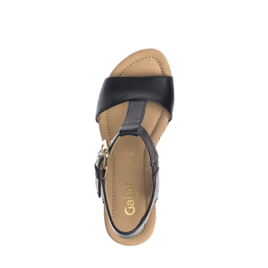 Gabor comfort Keilsandalette schwarz