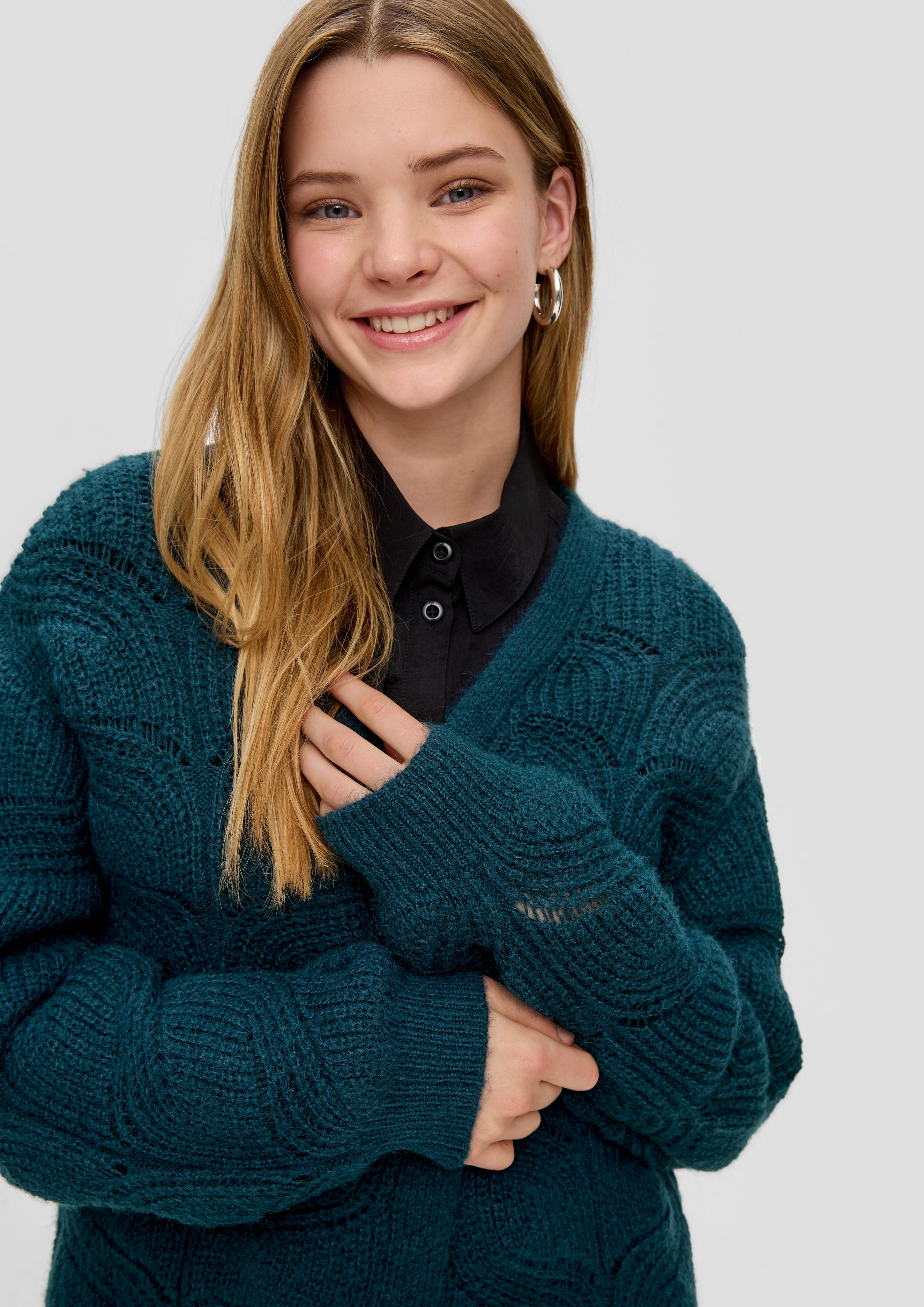 Strick-Cardigan mit Zopfmuster  2151228-6985