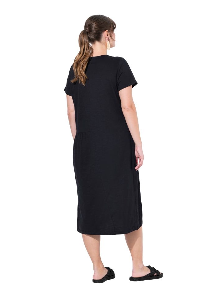 Ulla Popken Midikleid in schwarz günstig kaufen