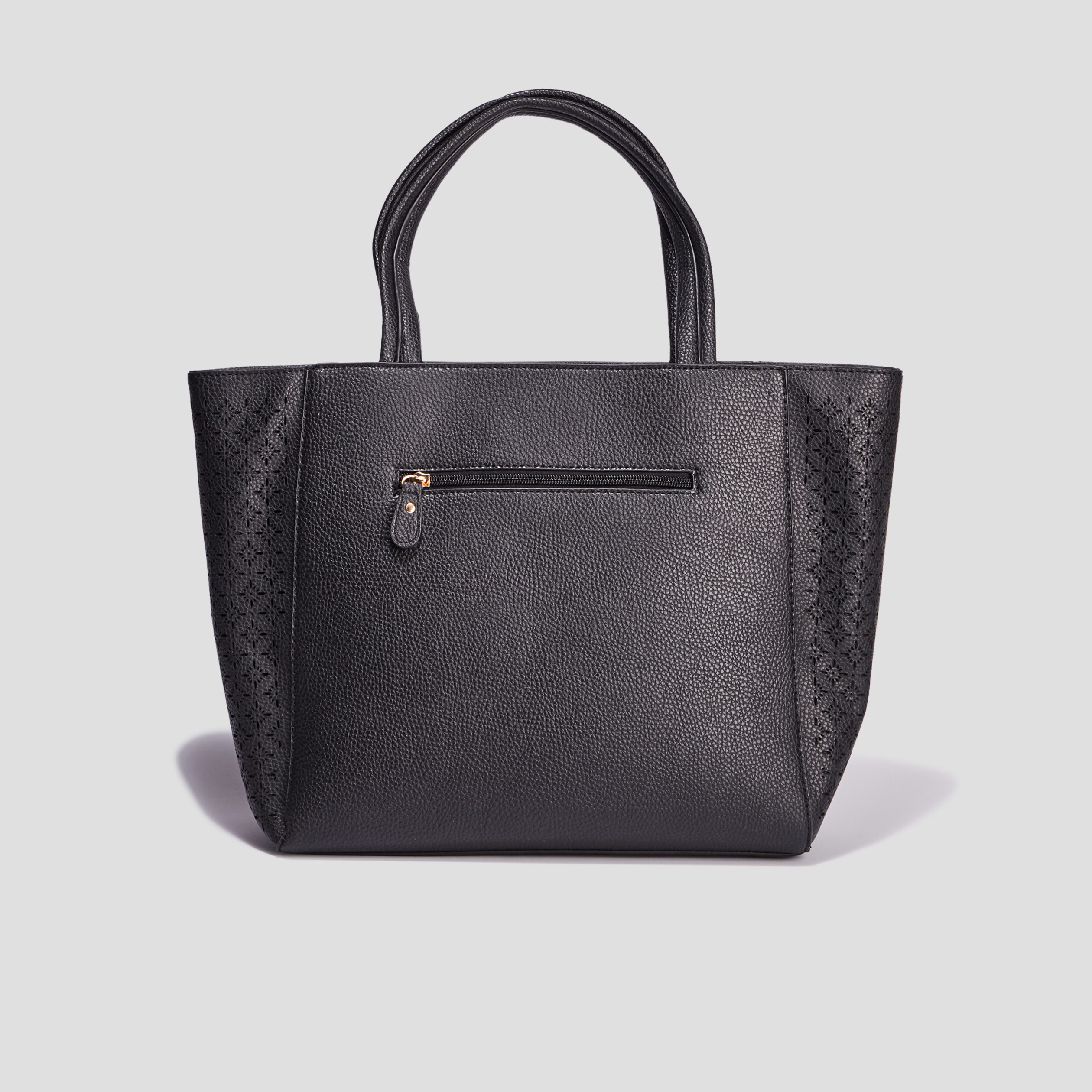 Sac cabas trapèze noir femme | La Halle