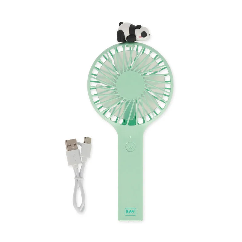 Ventilador portátil e recarregável com suporte - Mini ventilador
