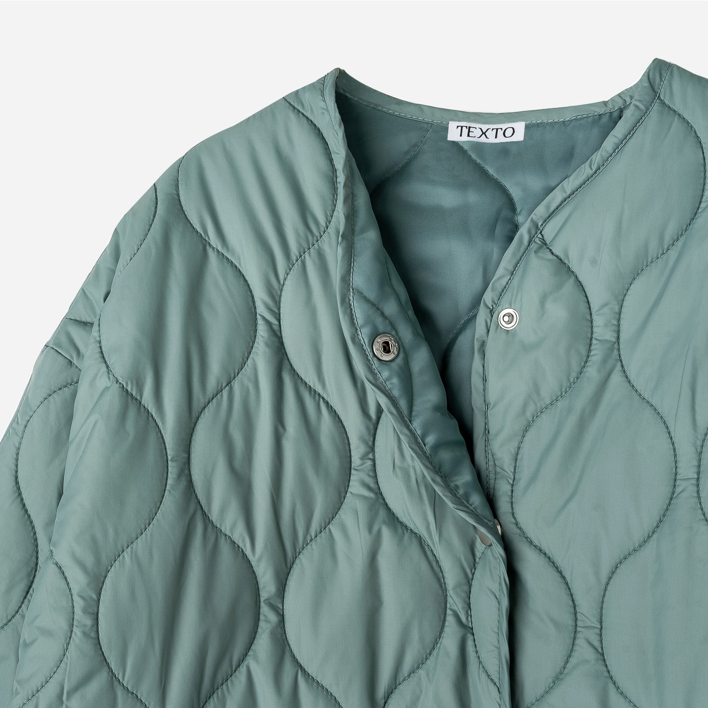 Veste TEXTO vert sauge matelassée