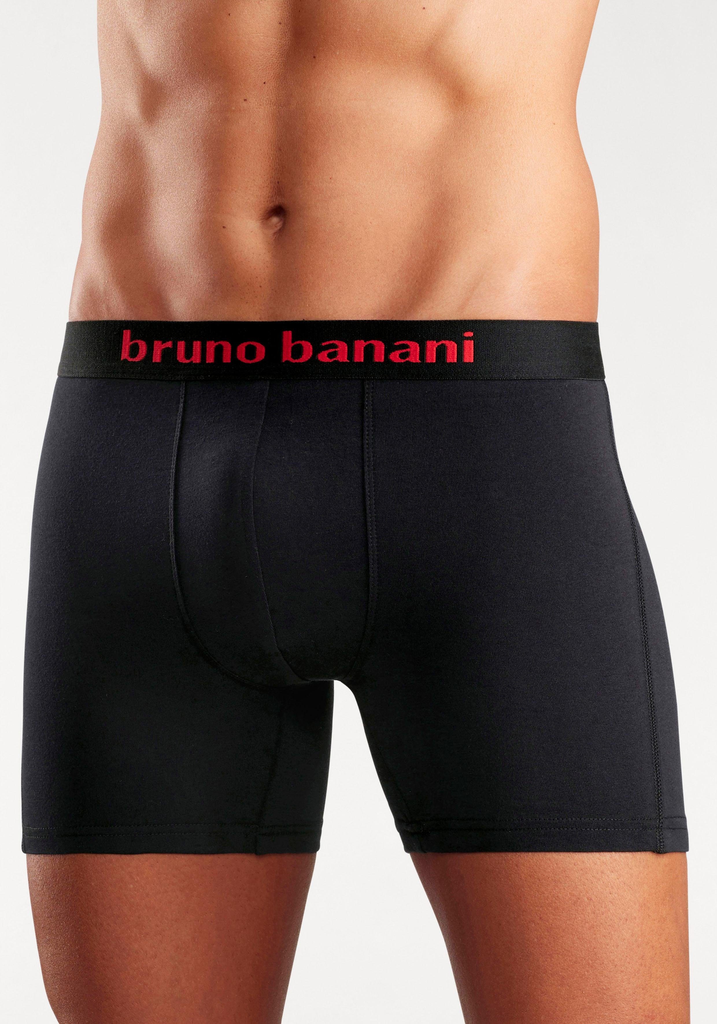 Bruno Banani Langer Boxer (Packung, 4-St) mit auffälligem Logobund