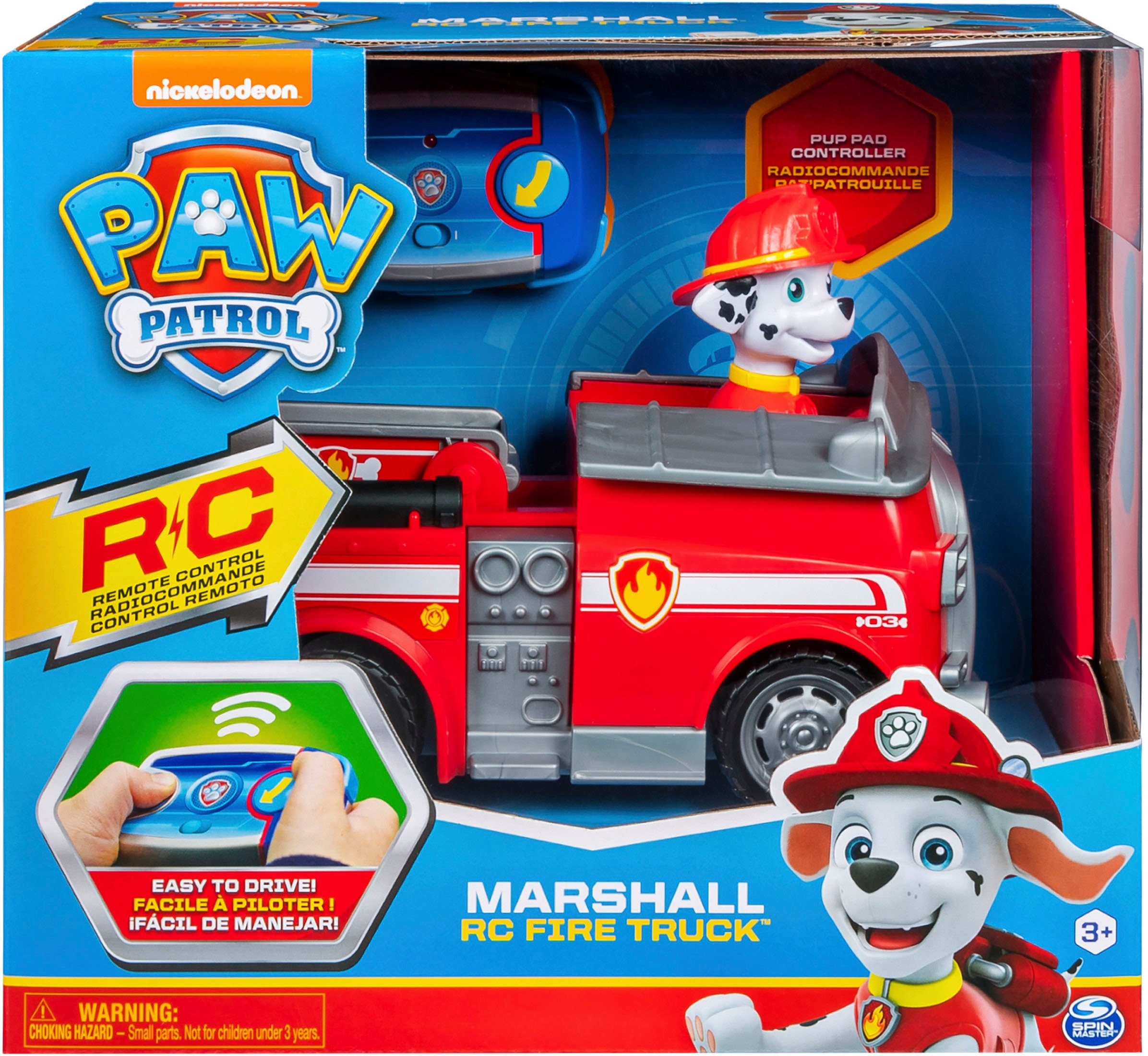 Spin Master RC-Auto PAW Patrol, Marshalls ferngesteuertes Feuerwehrauto mit 2,4 GHz, inklusive Fernbedienung