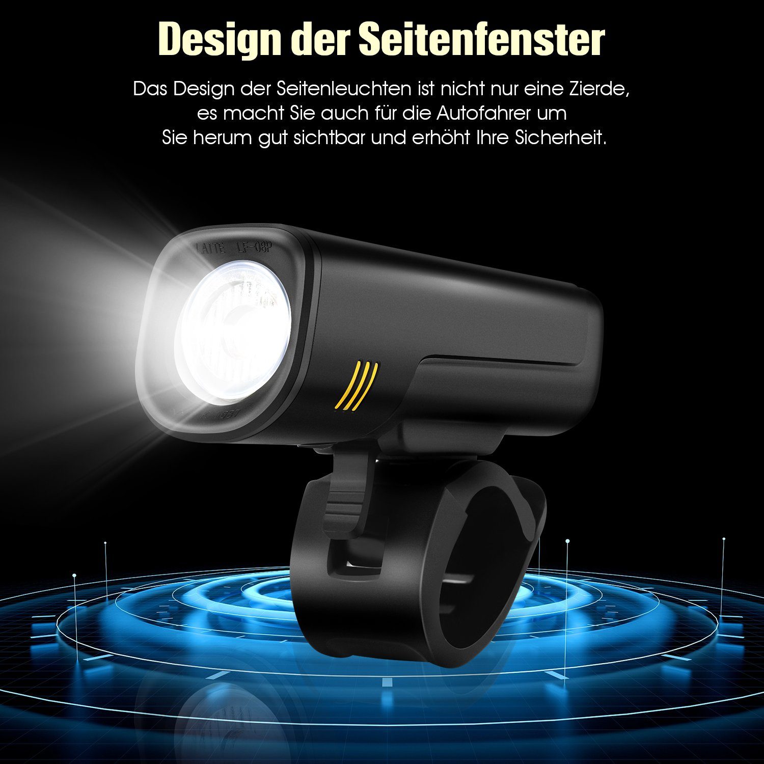 LETGOSPT Fahrradbeleuchtung LED Fahrradlicht StVZO Zugelassen, Fahrradlampe Vorne, LED Fahrradbeleuchtung, USB Aufladbar/Wasserdicht, Fahrrad Frontlicht