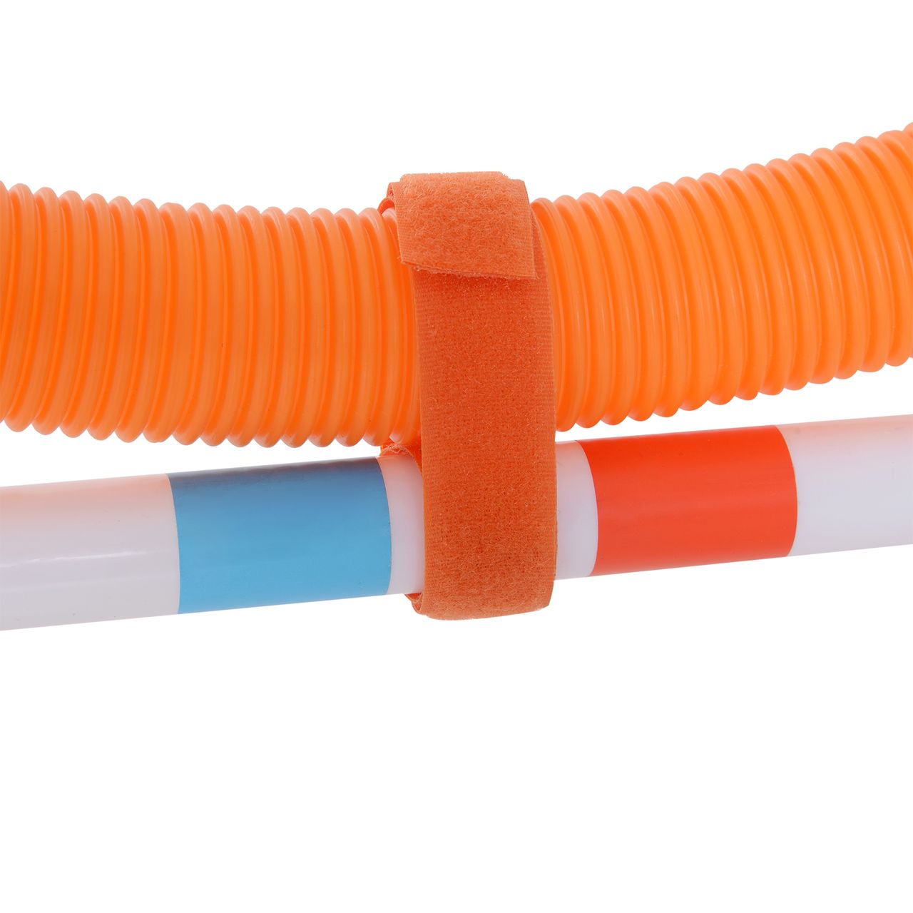 PawHut Hundetrainingsset Springring für Haustier-Agility-Training tragbar PE Weiß   Orange 74,5 x 66 x 91 cm