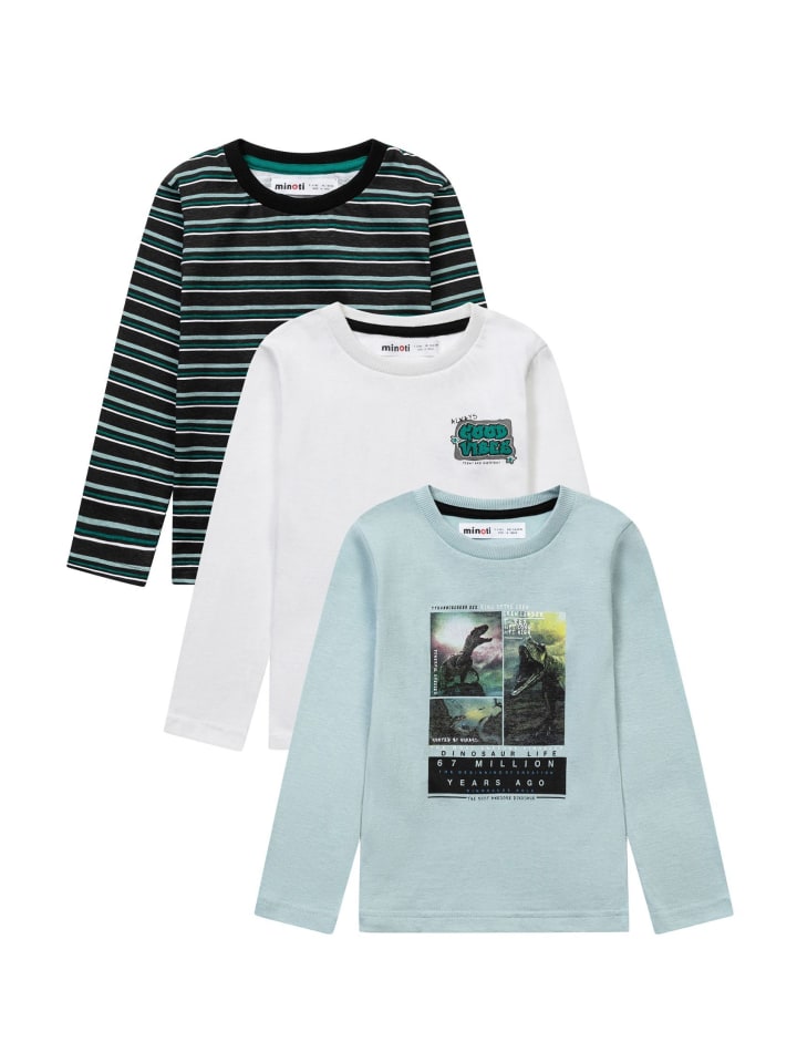 Minoti 3er. Set: Longsleeves 11MTTEE 3 in Mintgrün günstig kaufen