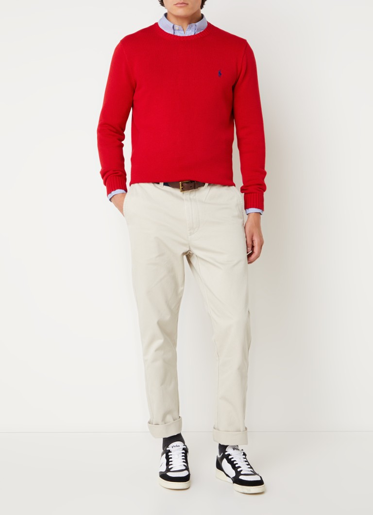 Πουλόβερ Ralph Lauren με χοντρό πλεκτό ύφασμα και κέντημα λογότυπου