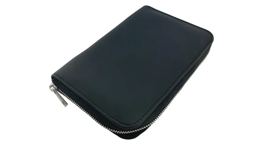 Maniküre Etui mit Reißverschluss, 7-teilig, Schwarz Schwarz
