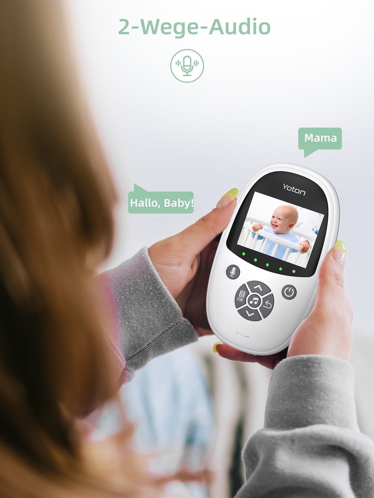 Yoton Video-Babyphone Babyphone mit Kamera, 2.4