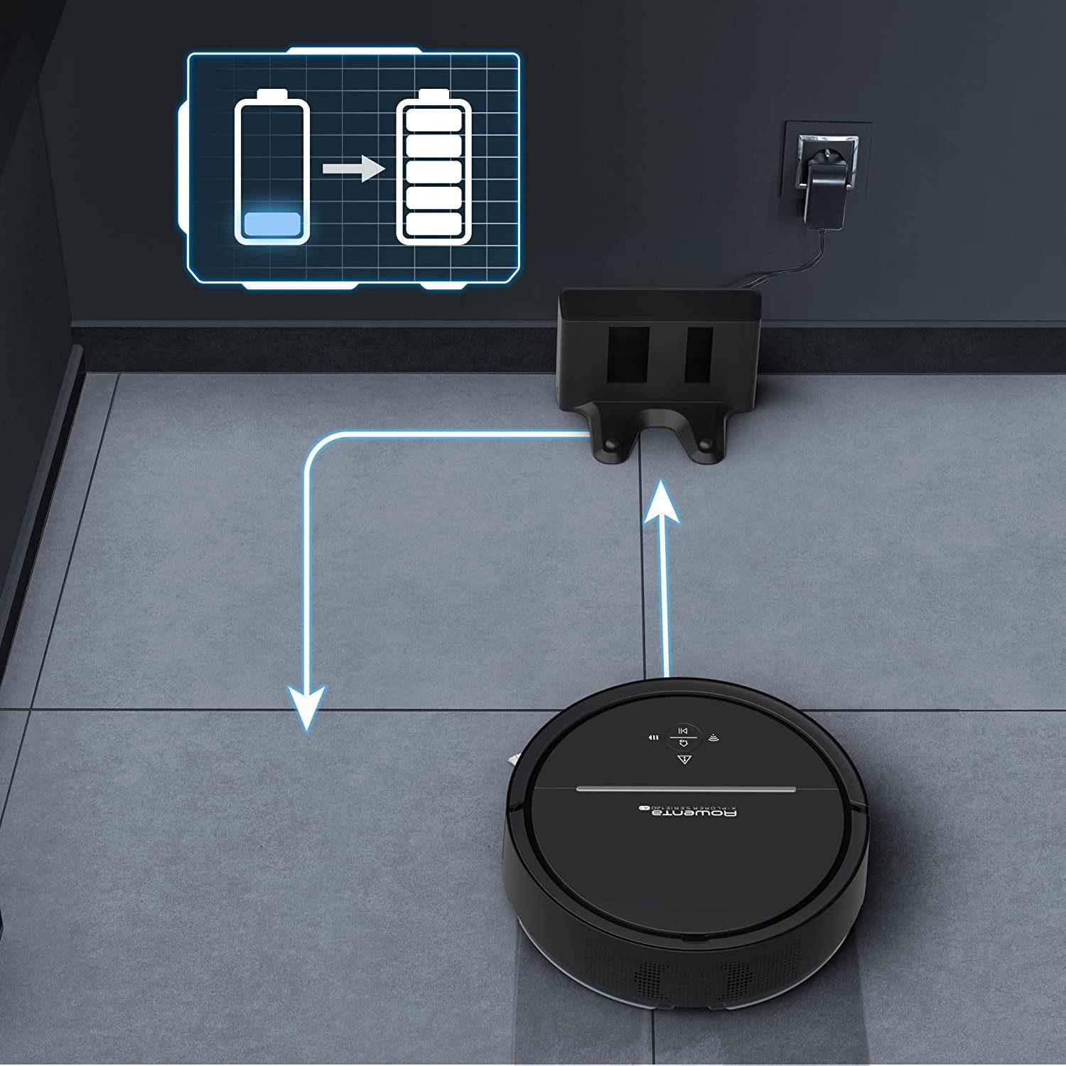 Rowenta Saugroboter X-PLORER SERIE 120 AI, 1450 W, beutellos, LaserPlus Navigation Sauger & Wischmopp Funktion