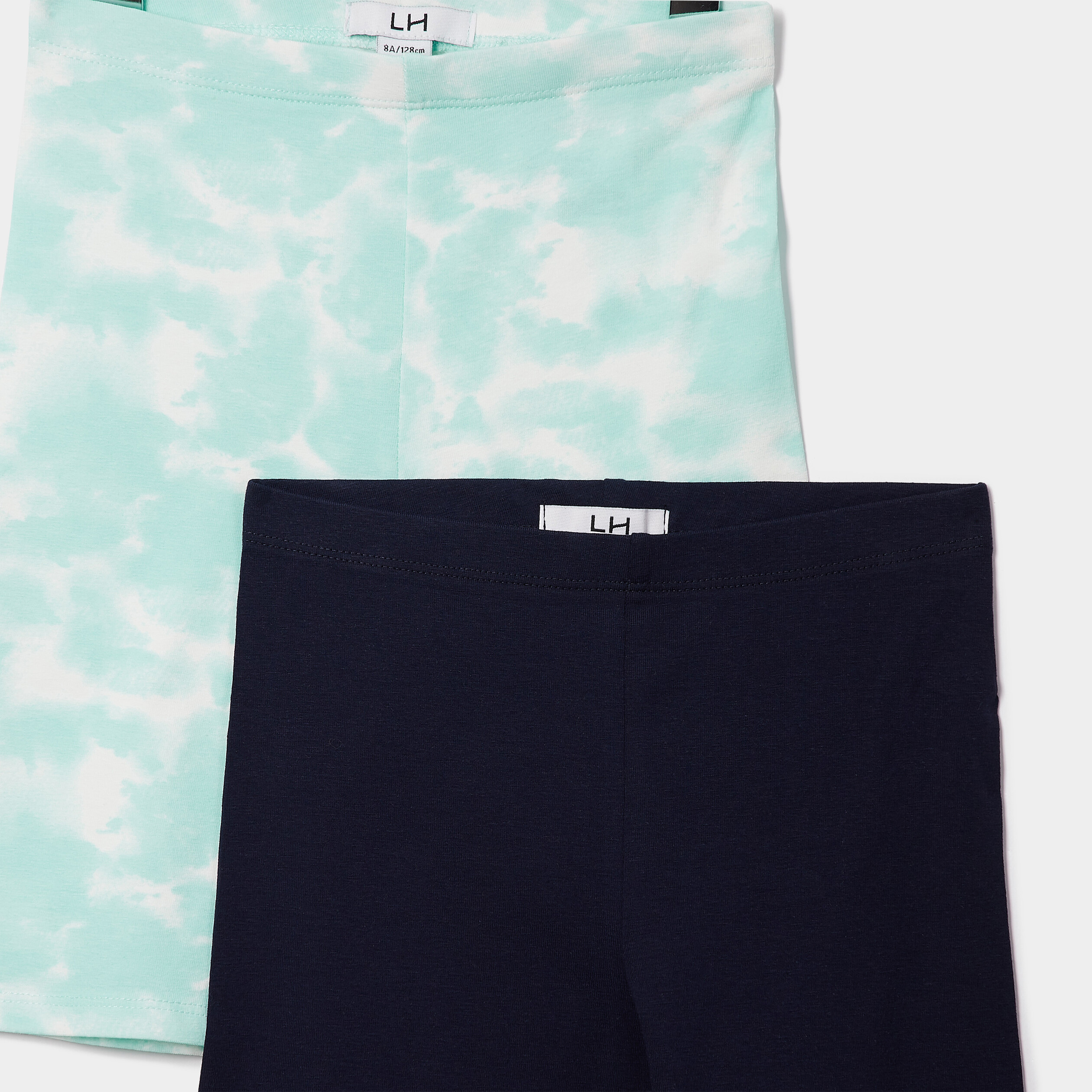 Lot 2 cyclistes courts bleu turquoise fille | La Halle