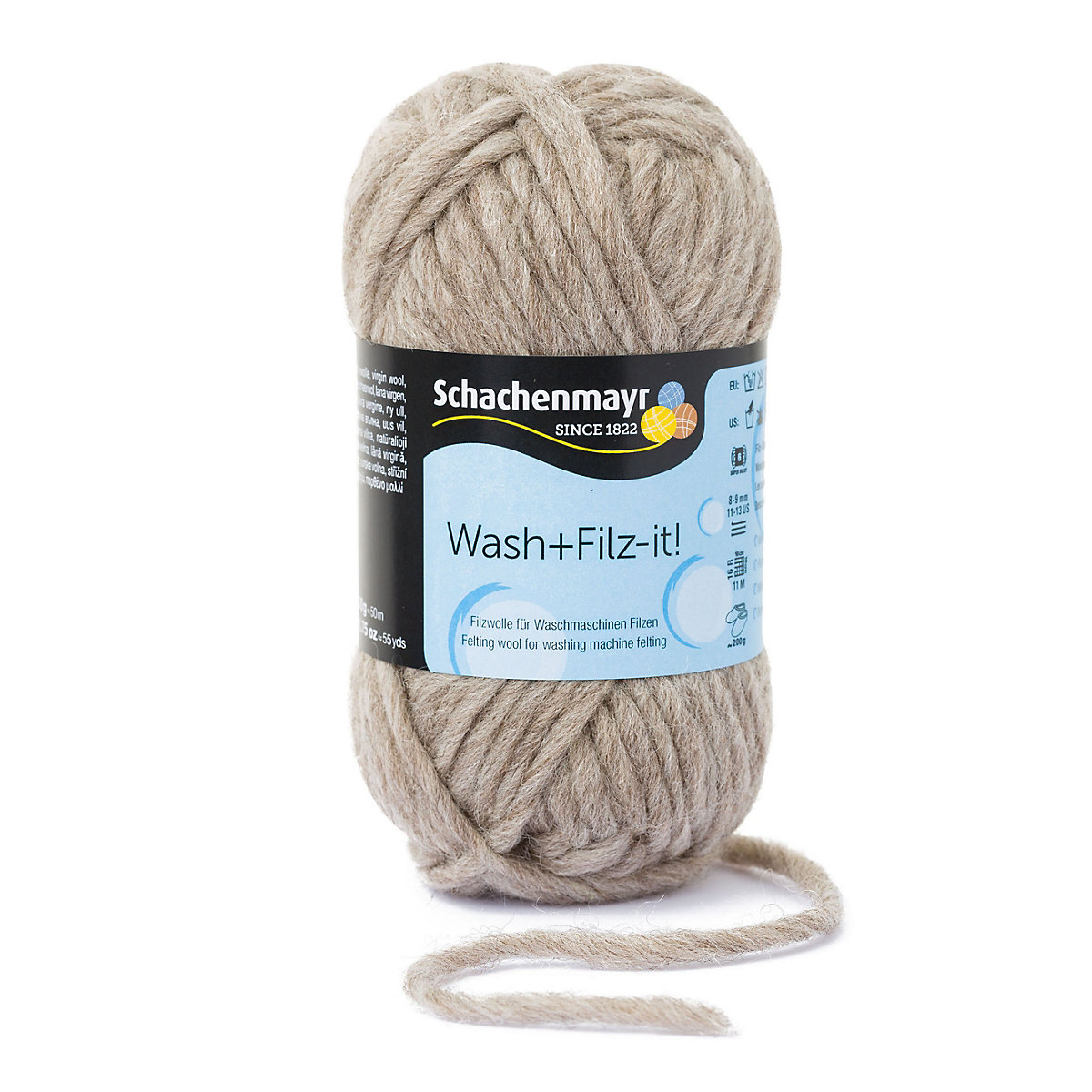 Filzgarne Wash+Filz-it!, 50g leinen melange