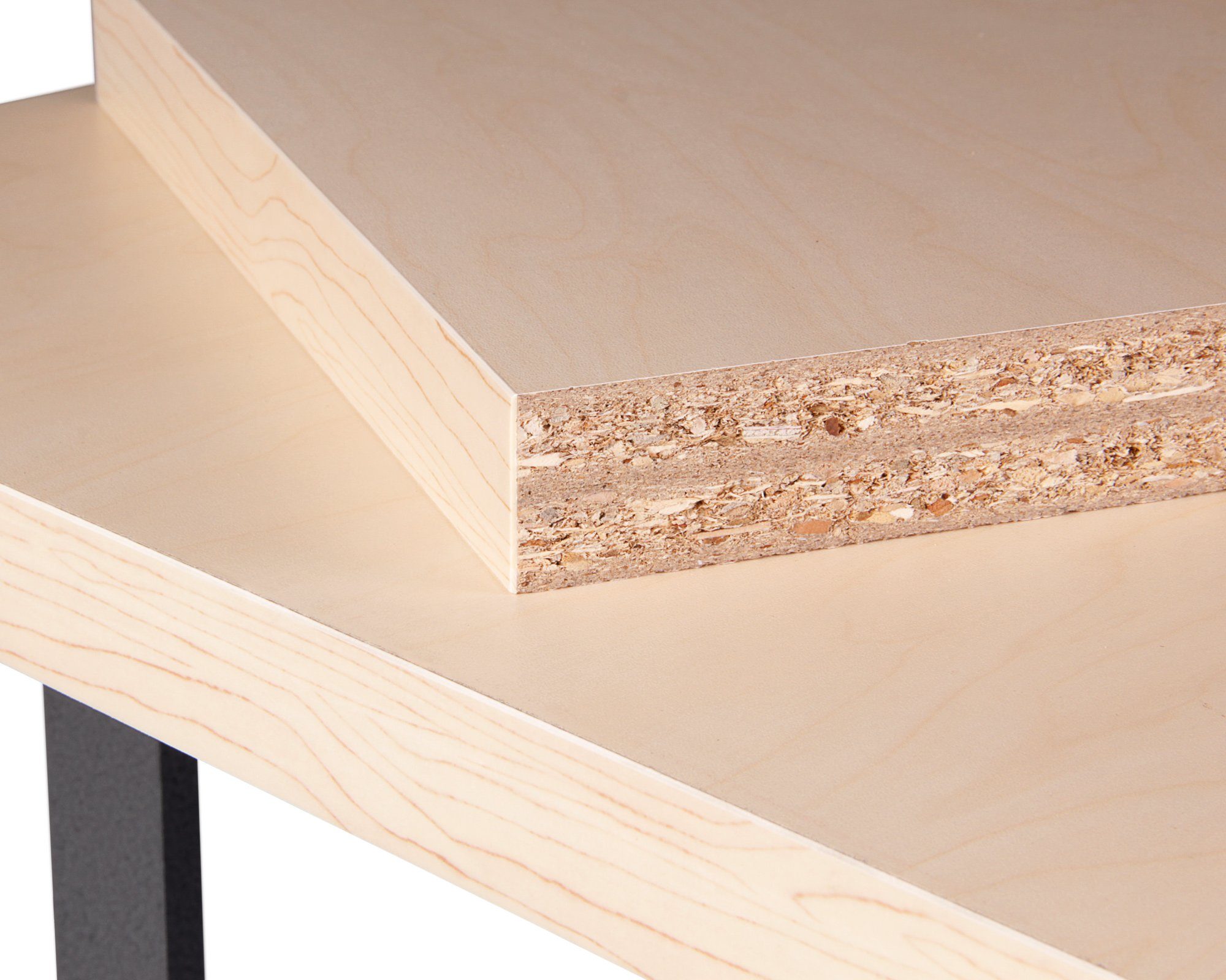 ONDIS24 Werkstatt-Set Werkbank 120 cm Nobbi Packtisch + Metallregal Karl, Lagerregal, (2-tlg), mit höhenverstellbaren Füßen, Kellerregal, robust & pflegeleicht
