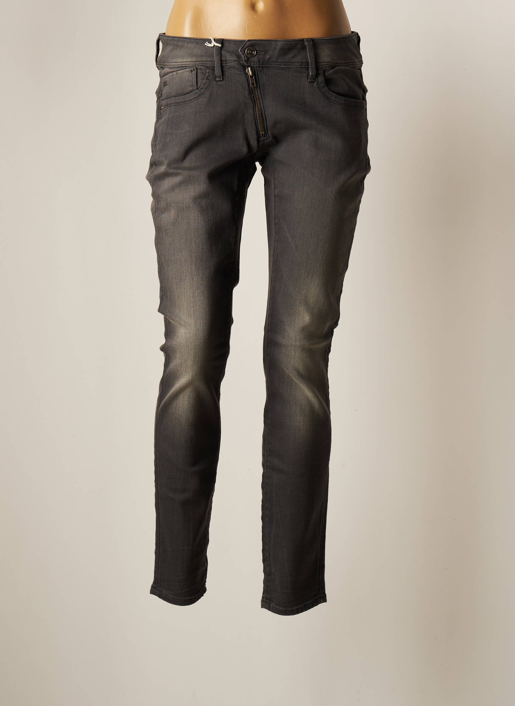 Raw 7 Jeans Coupe Slim Femme couleur gris