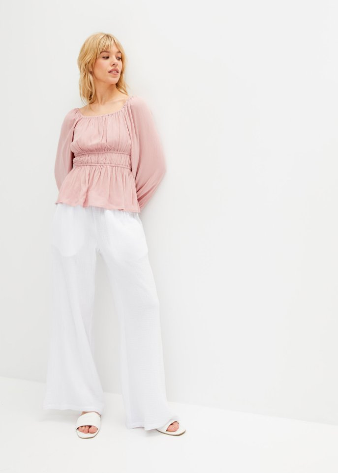 Bluse mit Carmen-Ausschnitt