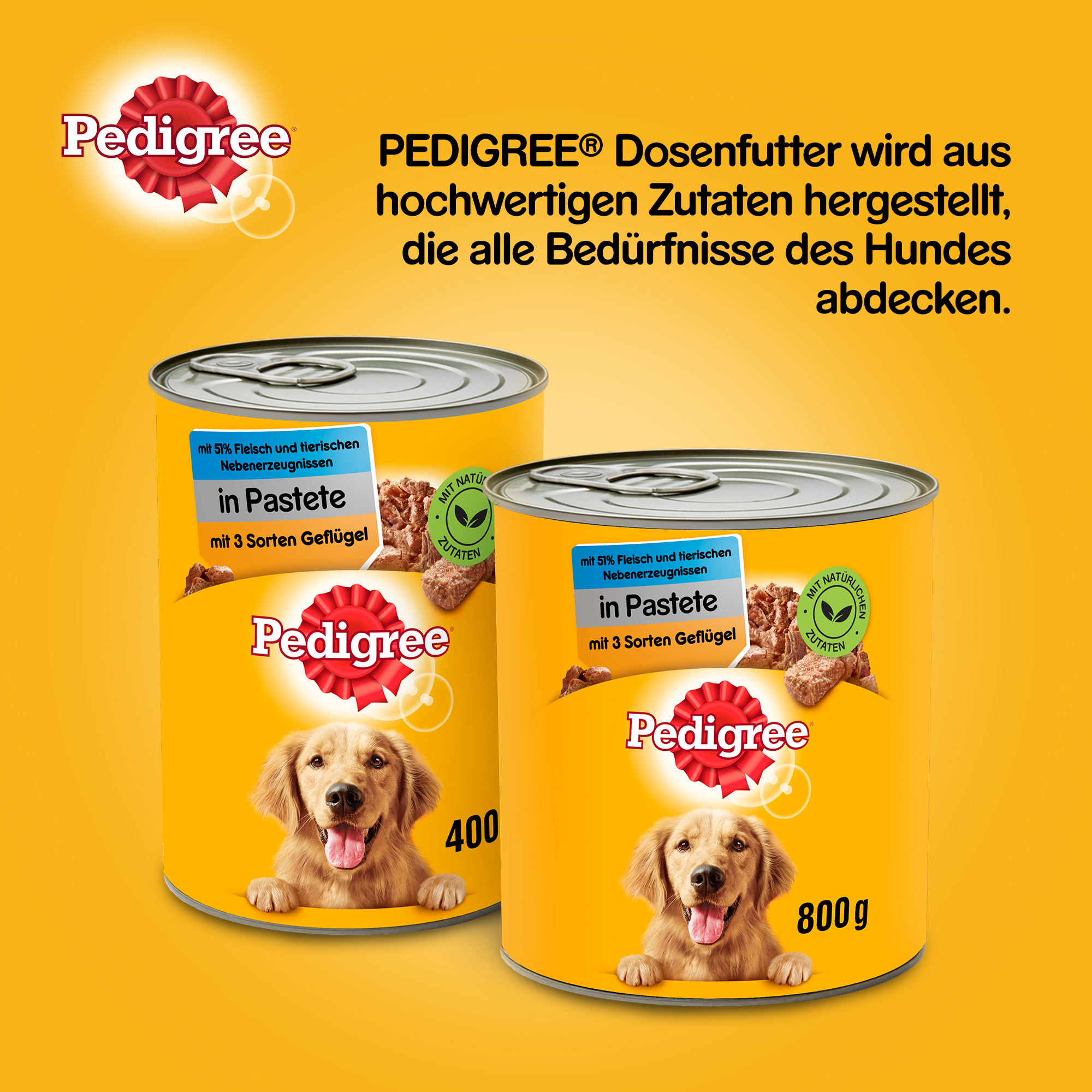 Pedigree Hundenassfutter Pedigree Classic 12x800g 3 Sorten Geflügel
