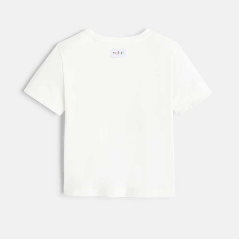 T-shirt blanc CONFETTI pigments naturels mixte
