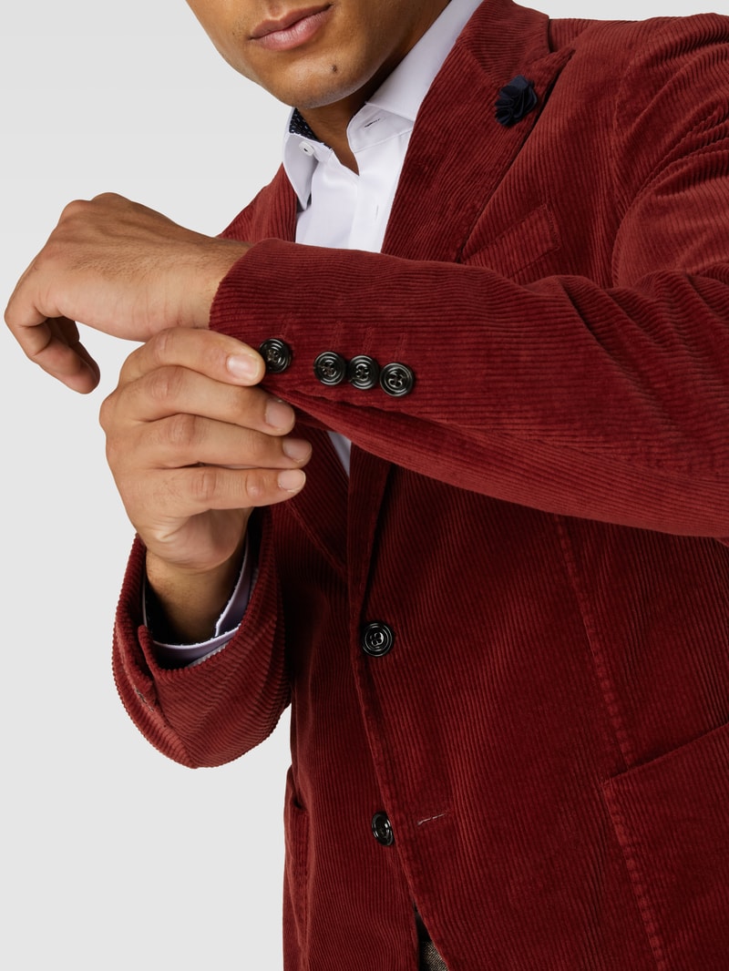 2-Knopf-Sakko aus Cord Modell 'Hedvin' in rot