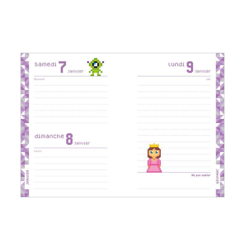 Livre Mon agenda Pixels 2023-2024 - Deux Coqs d’Or