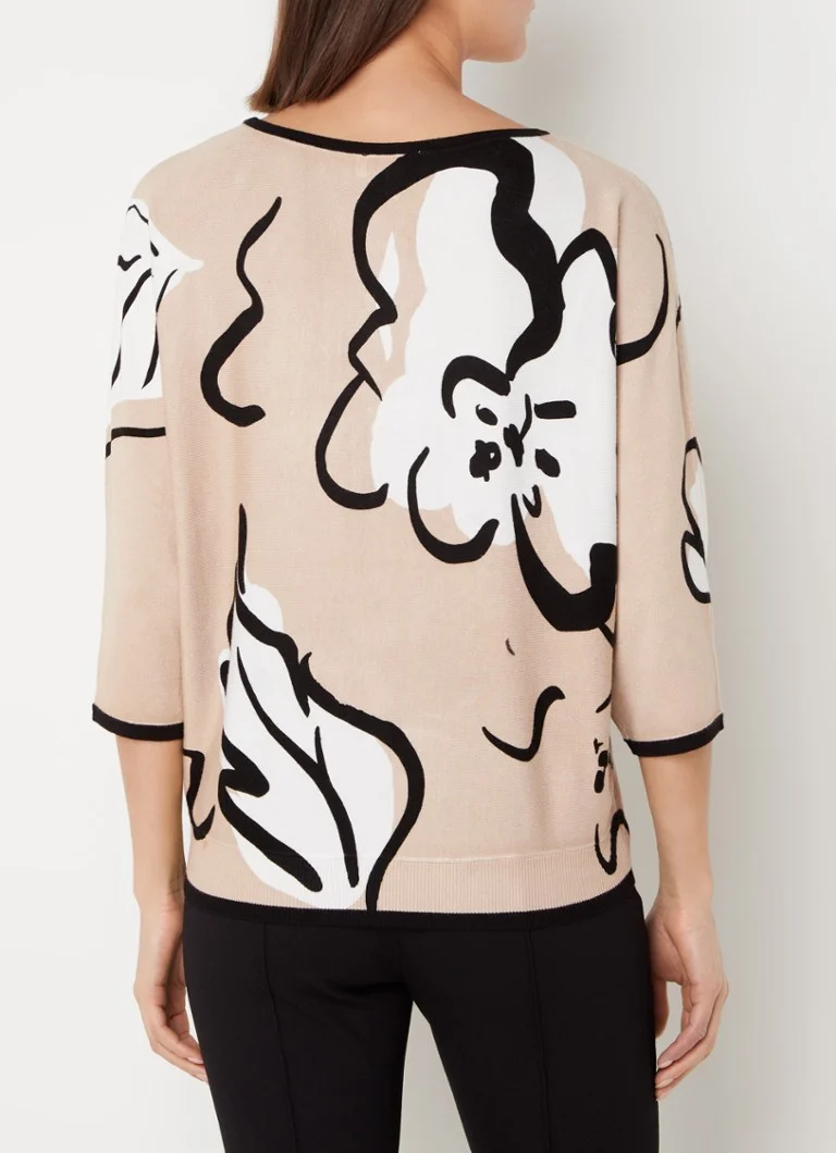 Pulover tricotat fin cu imprimeu Laurie de la Phase Eight